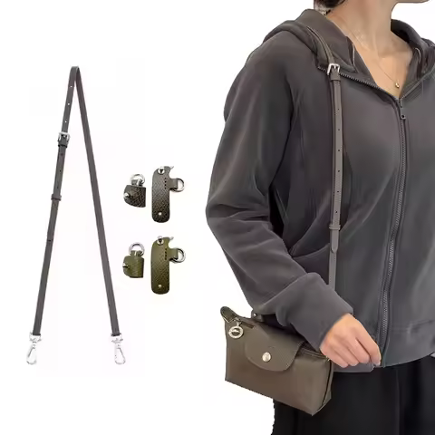 NEW Purse Straps Replacement Kit for Longchamp Mini Bag, Leather Adjustable Crossbody Bag Strap Kit 