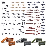 Weapon Box SWAT Gun Sandbag Armor Cannon Guns Toy Suit Figures Building Blocks Toys for Children WW2