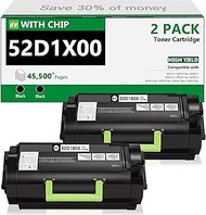52D1X00 High Yield Toner Cartridge Replacement for 52D1X00 Black 521X Lexmark Toner for MS711 MS711d
