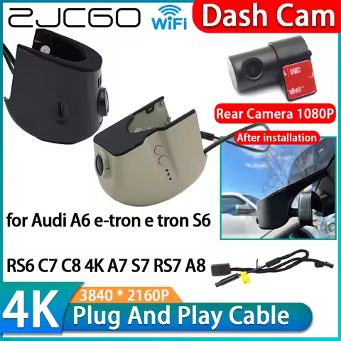 ZJCGO for Audi A6 e-tron e tron S6 RS6 C7 C8 4K A7 S7 RS7 A8 S8 D4 4H D5 4N 4K Wifi DVR Video Record