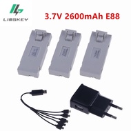 3.7V 2600mAh RC Drone Battery Stable UAV Battery for E88 E88PRO E88MAX E525 E99 E99PRO P1 P5PRO K3 S