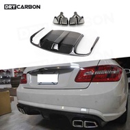 On sale Carbon Fiber Rear Bumper Lip with Exhuast Tips For Benz E Class W207 C207 Coupe E260 E300 E3