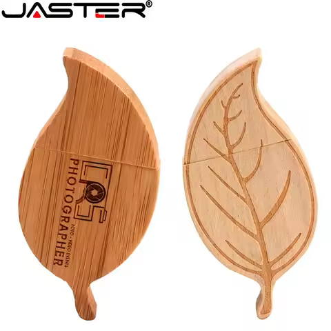 Wooden Leaf Creative Gifts USB 2.0 Flash Drive Free Custom Logo Pen Drive Real Capacity Photography 