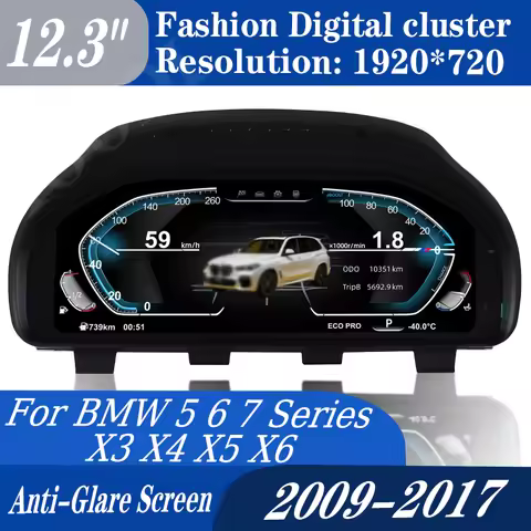 12.3"Lcd Dashboard Display For BMW GT F07 F10 F18 F12 F13 F01 F02 F03 F25 F26 F15 F16 Digital Instru