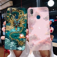 สำหรับ Vivo Y11 2019เคส1906นิ่มซิลิโคนมังกรผ้าหุ้มหลังทาสีโทรศัพท์ Vivo Y11เคสสำหรับ Vivo (2019)