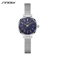 SINOBI Fashion Women's Luxury Blue Sky Quartz Wrist watch Small Dial Clock Gift Female Wrist Watch Girl Clock Relogio Feminino SYUE