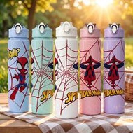 1pc 5-Color Cartoon Style Anti-Spill Flip Lid Sports Water Bottle, Back To School Essential, Car Acc