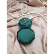 Ringbox Ring Box / Couple OctagonRing Box 3 Slots Premium Velvet Luxury