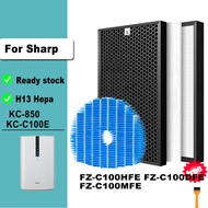 for Sharp FZ-C100HFE FZ-C100DFE FZ-C100MFE Replacement Air Purifier HEPA & Deodorizing Filter for KC
