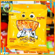 Enaak Instant Noodles BBQ Chicken Flavor Package, Large Package Includes 3 Small Packets