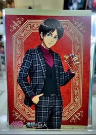 全新 日版 進擊的巨人  x HUB酒巴 POP UP 特典  Postcard 艾連