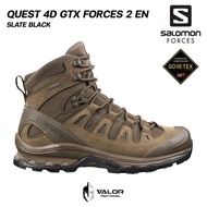 Salomon - Quest 4D GTX FORCES 2 EN [slate black] รองเท้าเดินป่า รองเท้าทหาร คอมแบท ปีนเขา ทนทาน กันน