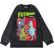 Oversized T-Shirt | OVERSIZE LONGSLEEVE | Oversized T-SHIRT | WASHING WASHING | FUTURAMA CARTOON T-S