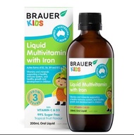 澳洲直送🇭🇲Brauer 兒童含鐵復合維生素液體 (Brauer Kids Liquid Multivitamin with Iron) 200ml😍 專為 3 歲及以上兒童 設計的膳食補充劑💙支持免