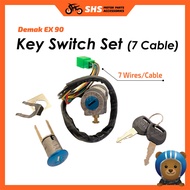 Demak EX90 EX 90 (7 Cable) 🔑Key Switch Set / Lock set / Main Switch Set / Key Set / Motor Kunci Suis