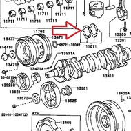 TOYOTA LAND CRUISER / COASTER 1HZ 1HZT 1HDT 1HDFT 1HDFTE 1PZ ENGINE CRANKSHAFT THRUST WASHER SET