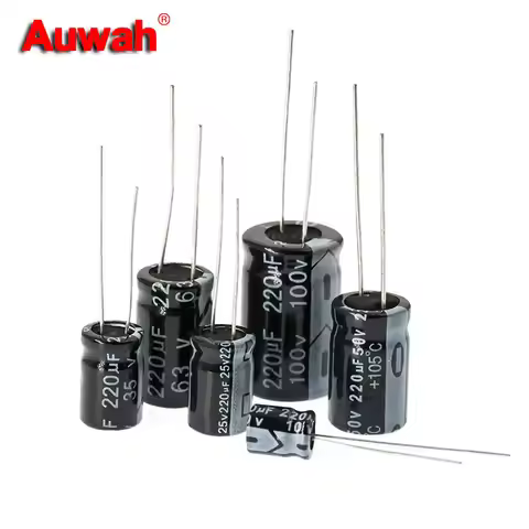 6.3V 10V 16V 25V 35V 50V 400V 450V Aluminum Electrolytic Capacitor 10uF 22uF 47uF 68uF 100uF 220uF 4