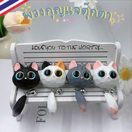 Shipped In 2 Hours With Bell Cat Head Keychain Hanging Bag Big Eyes 3D Silicone Cute 1 Piece Of Acce