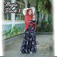 Gamis Set Murah Motif Cantik Syari Katun Jepang Nayla Ori by aden