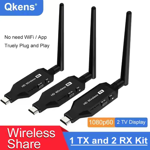 Wireless Wifi HDMI Extender Audio Video Transmitter Receiver Display Adapter 1 Send and 2 Receive 1T