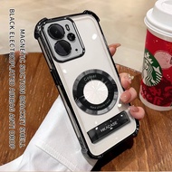 Invisible bracket is For Oppo K13X K13 Turbo Pro 5G Phone Case Electroplating Four Corner Airbag Sof