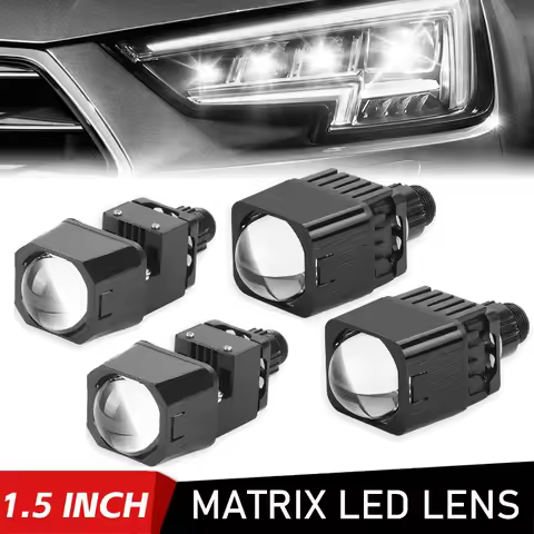 M1 M2 M3 Matrix LED Lens 1.5/2 inch Bi-led Hyperboloid Projector Headlight For H4 H7 9005 9006 LED H