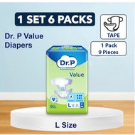 TENA VALUE ADULT DIAPER TAPE XL8 X 8 PackS/Dr. P Value Level 6 Adult Diaper M10/ L9/ XL8 (1 SET 6 PA