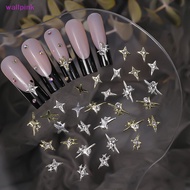 wallpink 10pcs 3D Alloy Asterism Nail Ch Decorations Star Accessories Glitter Rhinestone Nail Parts Nail Art Materials Supplies New