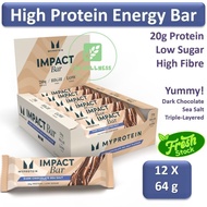 Myprotein Layered Protein Bar Impact Protein Bar 60g/64g * 12 Box High Protein Snack Protein Bar
