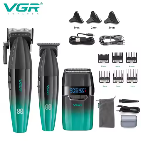 VGR Face Shaver Professional Hair Trimmer Mini Shaver Cordless Beard Trimmer Adjustable Barber Hair 