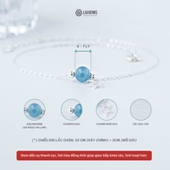 Lắc Chân Bạc Nữ 925 Đính Đá Liugems Phong Thuỷ Tự Nhiên Handmade Mix Charm Treo Mini Size Nhỏ Tinh T