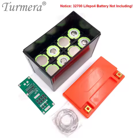 Turmera 12V 12Ah to 14Ah Motorcycle Battery Storage Box 2X4 Holder Nickel 4S 40A 12.8V Balance BMS f
