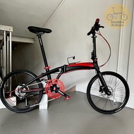 Fnhon Tornado 22” • 9 Gears Shimano • Litepro Wheelset • Matte Black Red Folding Foldable Foldie Bicycle Bike Dahon Tern