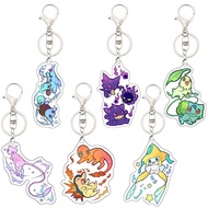 Pokemon Anime Squirtle Bulbasaur Charmander Gengar Mewtwomica Cute acrylic keychain accessories Bag 
