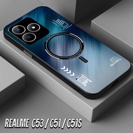 HP KASA CASE - case For REALME C53/C51/C51S Fashion MAGSAFE Latest - Softcase Glass Kaca - Glossy Ne
