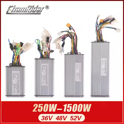 Electric Bike Controller 36V 48V Ebike Sensorless Controller 250W 350W 500W 750W 1000W 1500W KT Cont