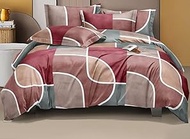 Rvans Creations Cotton Feel Glace Cotton All Round (Elastic Fitted) Single Bed Bedsheet with 1 Pillo