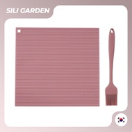 Silicone Gimbap Rolling Mat + Oil Brush Set