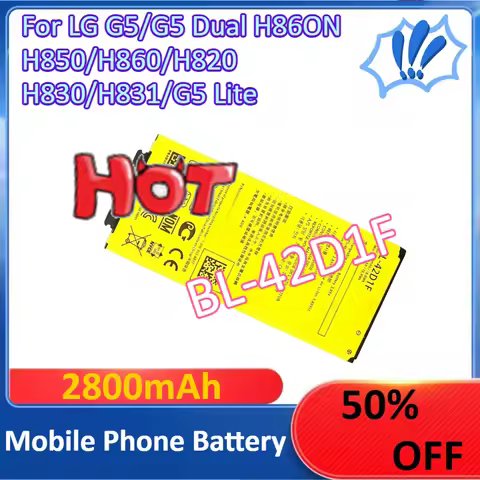 BL-42D1F 2800mAh Mobile Phone Battery For LG G5 G5 Dual H86ON H850 H860 H820 H830 H831 G5 Lite Repla