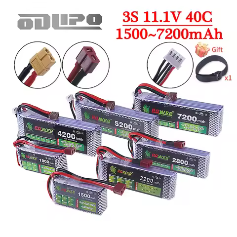 3S 11.1V Lipo Battery Deans T / XT60 1500mAh 1800mAh 2200mAh 2800mAh 4200mAh 5200mAh 7200mAh For RC 