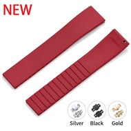 CTS Fluororubber Watch Strap 18mm 19mm 20mm 22mm Quick Release Butterfly Buckle New FKM Watch Bands 