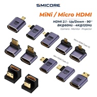 Mini & Micro HDMI Adapter 8K60Hz 4K120Hz HDMI 2.1 Converter Female to Mini/Micro for Camera Monitor 