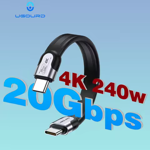 UGOURD USB-C 20Gbps USB3.2 Gen2*2 Type C Cable Full Function Fast Transfer Fast Charge Cable Support
