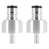 2Pcs/Lot 304 Stainless Steel Carbonation Cap 5/16 Inch Barb Ball Lock Type Fit Soft Drink PET Bottle