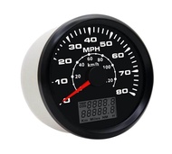 85mm GPS Speedometer & Odometer 0-80MPH 0-120KM/H Marine MPH Speedometer Waterproof Marine Speedomet