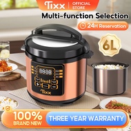 TIXX Electric Pressure Cooker Stainless Steel Non-stick Inner Pot Rice Cooker 6L