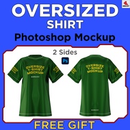 Oversized T Shirt Mockup- Jersey Mockup - Baju Mockup - Shirt Mockup - For Photoshop - Free Sublimation Template