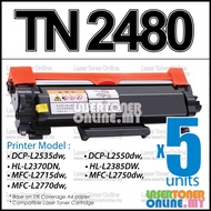 5x TN-2460 TN2460 TN2480 TN-2480 Compatible With Brothe* HL L2370DN HL L2385DW DCP L2550DW MFC L2715