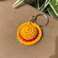 GANTUNGAN Souvenir Keychain Straw Hat One Piece Luffy Hat Amigurumi Straw Hat Luffy One Piece Croche
