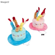 [Mrg] Dog Hat Pet Dog Cat Hat Birthday Cake Cap Pet Birthday Party Costume Accessories Cartoon Pet D